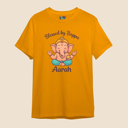 Personalised Yellow t-shirt for Vinayagar chathurthi