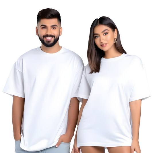 oversized couple t shirt white