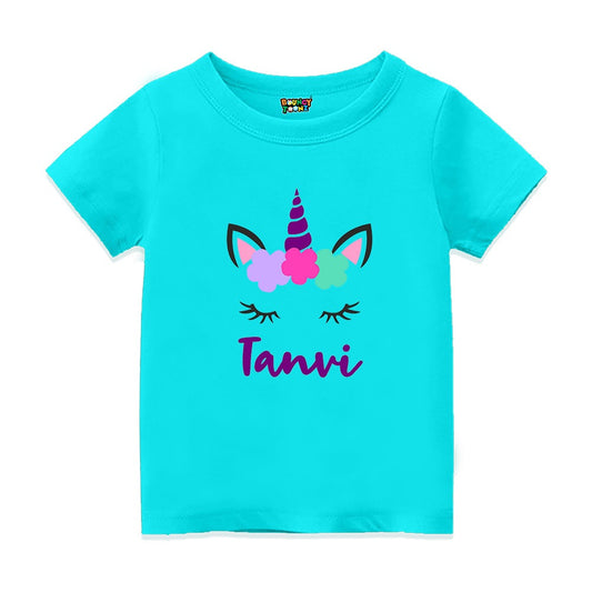 Personalised Unicorn Theme Tshirt for Kids
