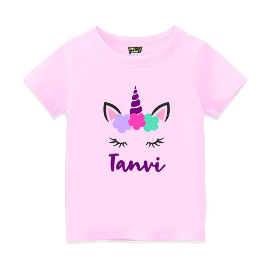 Personalised Unicorn Theme Tshirt for Kids