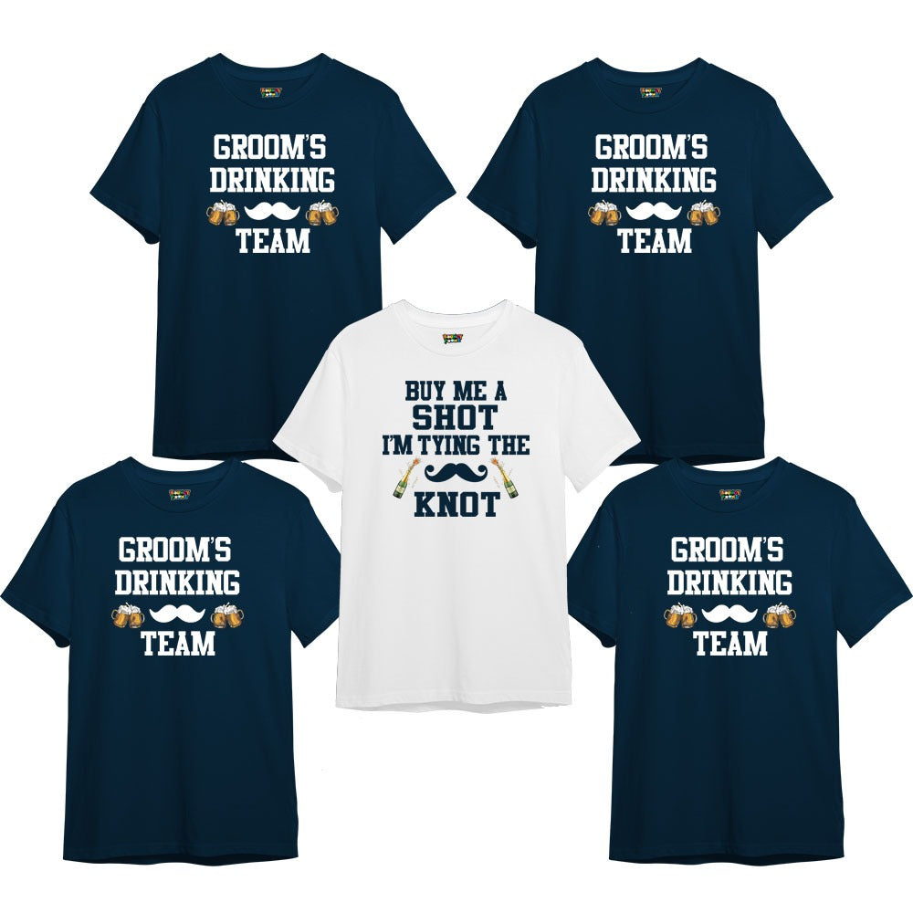 Groom's Drinking Team Bachelor Tshirts