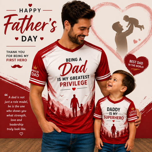 Athletic Style Matching Jerseys for Family