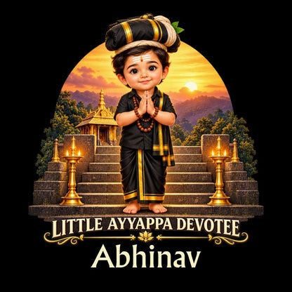 Kids Ayyappa Devotional T-Shirt with Custom Name | First Yatra