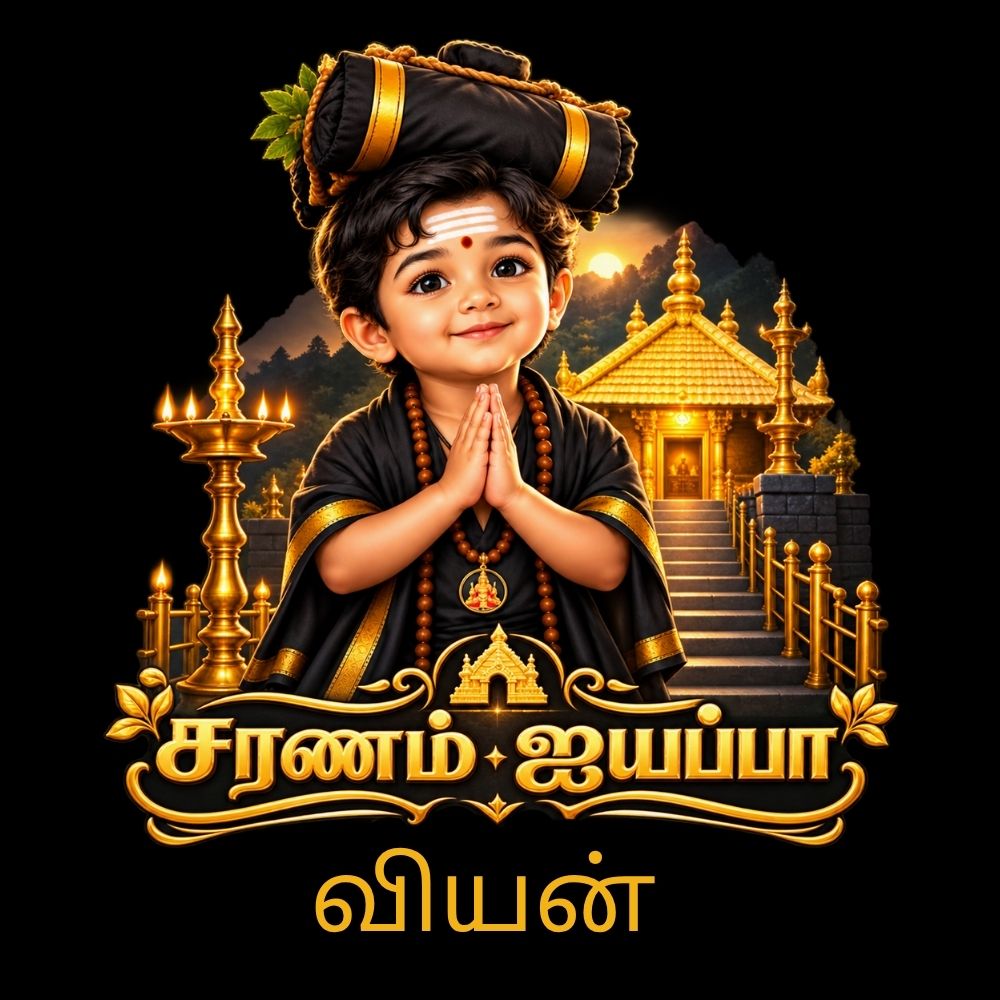 Young Swamy Personalized Kids T-Shirt | Ayyappa Devotional Wear