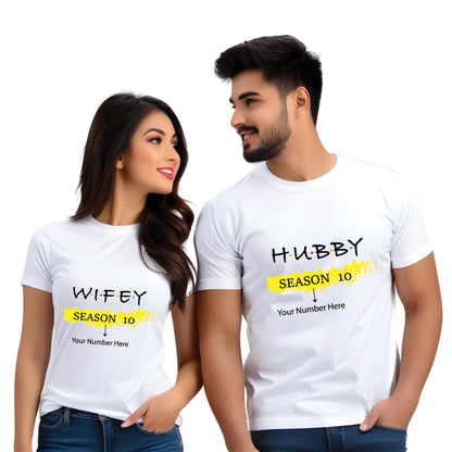 couple t shirt for white