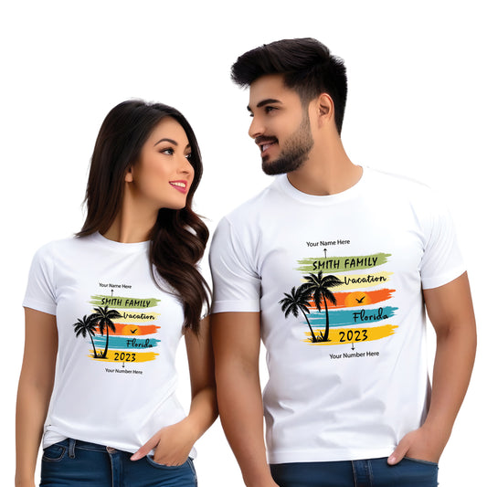 couple t shirt white for vacation