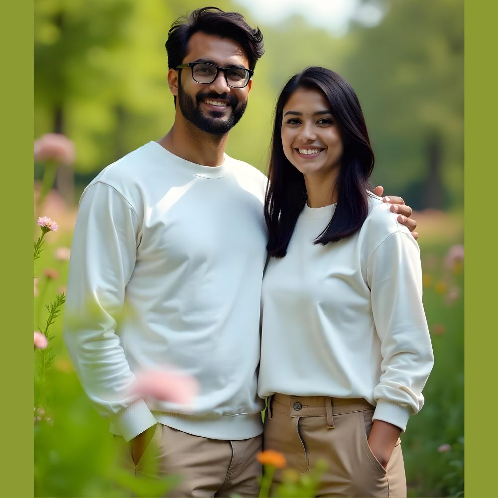 White Couple Sweatshirts 