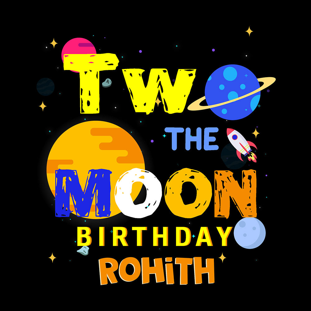 Space Themed Birthday Customised Tshirts for Kids