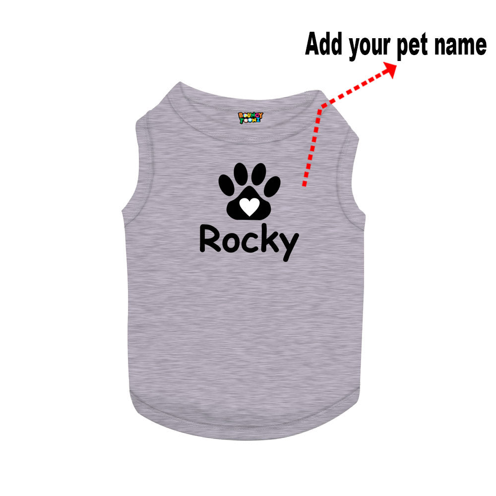 Jopo  Cotton Dog Name printed T-Shirt for All Medium Size Breeds | Ultra Soft & Lightweight Casual Pet T shirt