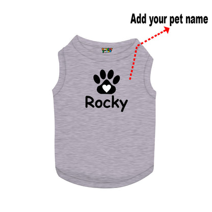 Jopo  Cotton Dog Name printed T-Shirt for All Medium Size Breeds | Ultra Soft & Lightweight Casual Pet T shirt