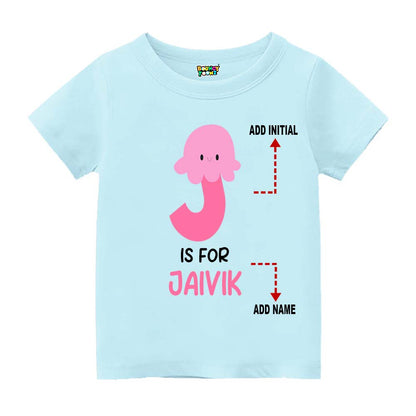 Alphabet  J Customised T Shirt