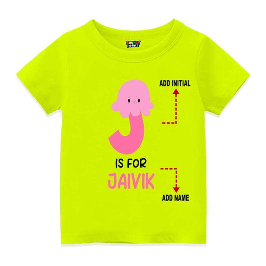 Alphabet  J Customised T Shirt