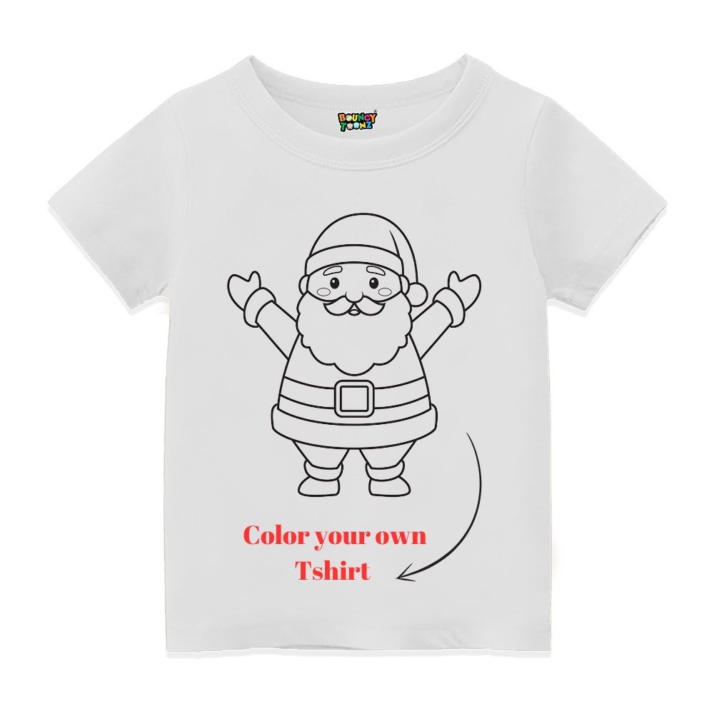 Christmas Color Your Tee - White