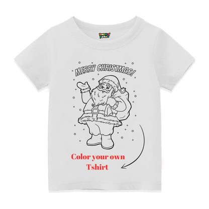 Merry Christmas Color Your Tee - White