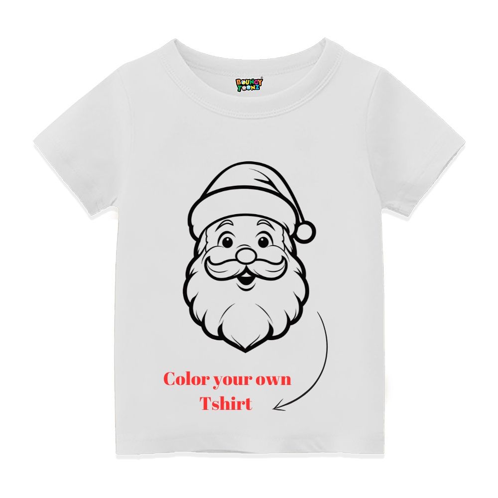 Santa Claus Christmas Tee - Color your Tee for Gifting