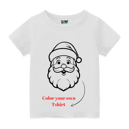 Santa Claus Christmas Tee - Color your Tee for Gifting