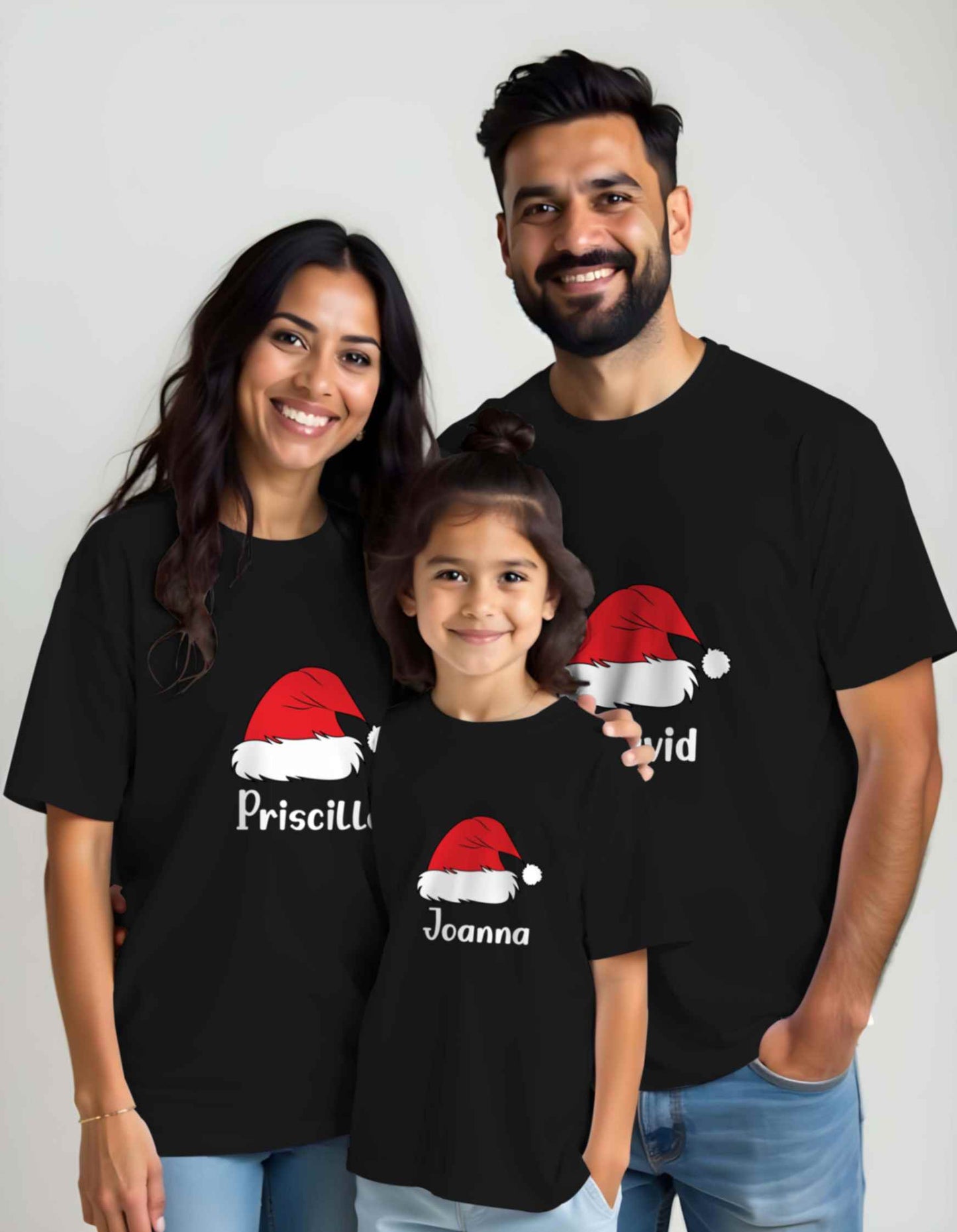 Christmas Cap Photo Printed Christmas T-Shirts
