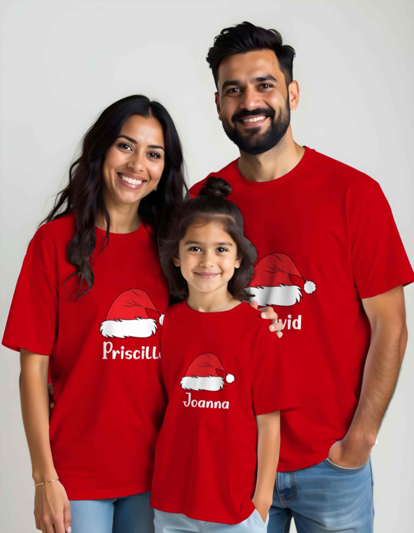 Christmas Cap Photo Printed Christmas T-Shirts
