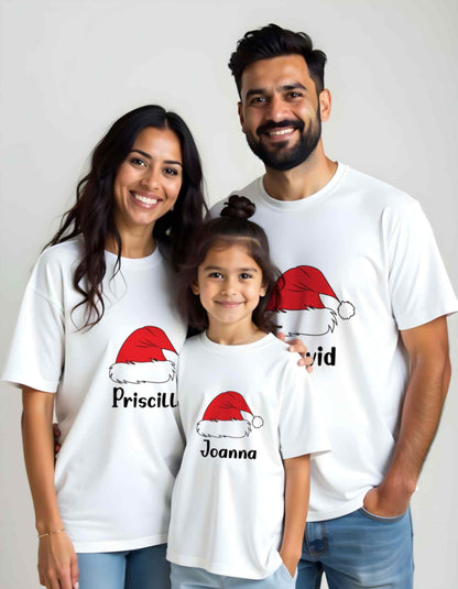 Christmas Cap Photo Printed Christmas T-Shirts