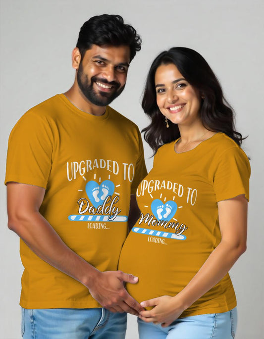 Upgraded to Mommy and Daddy Couple T-Shirt