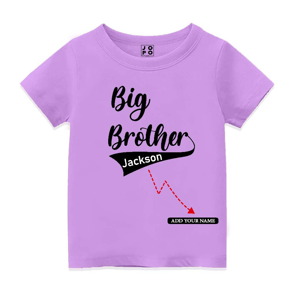 customized big brother kids' t-shirt lavender