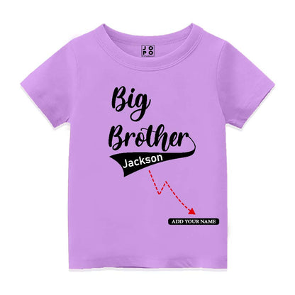 customized big brother kids' t-shirt lavender