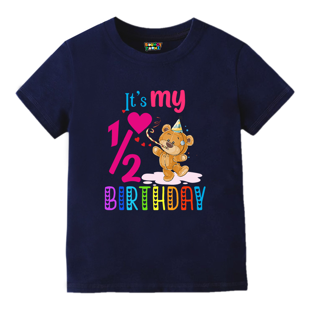 Teddy Half Birthday Tshirt/Onesie