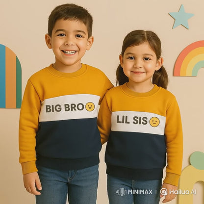 Big Bro 😎 Lil Sis 😊 — The OG Sibling Duo Sweatshirt Set