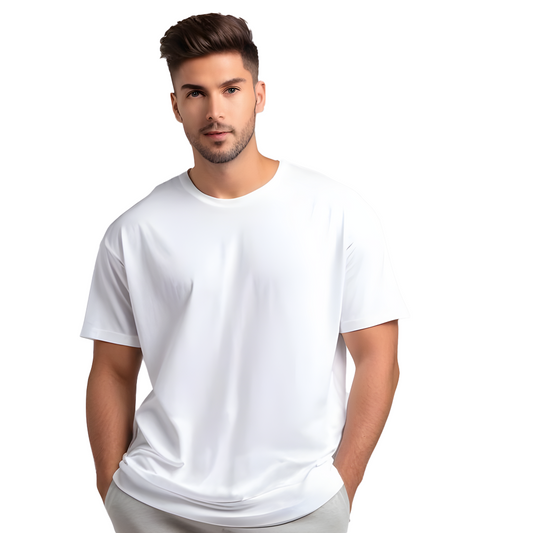 plain men's t shirt white