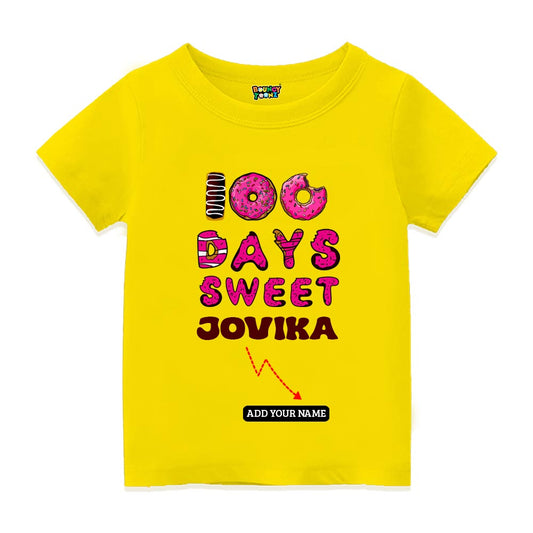 100 Days Kids Name print T-shirts