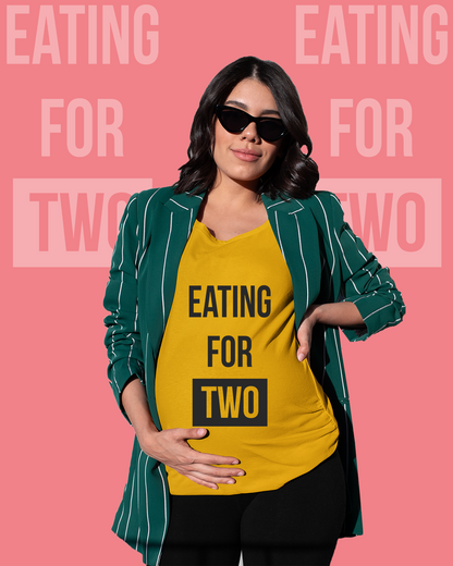 jopo maternity photoshoot ideas poses props indian pregnancy announcement quotes Proud Eating For Two Mustard