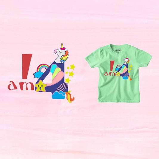Joy Game 4rd Birthday Theme Kids T-shirt