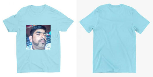Custom T Shirts Printing Men Round Neck