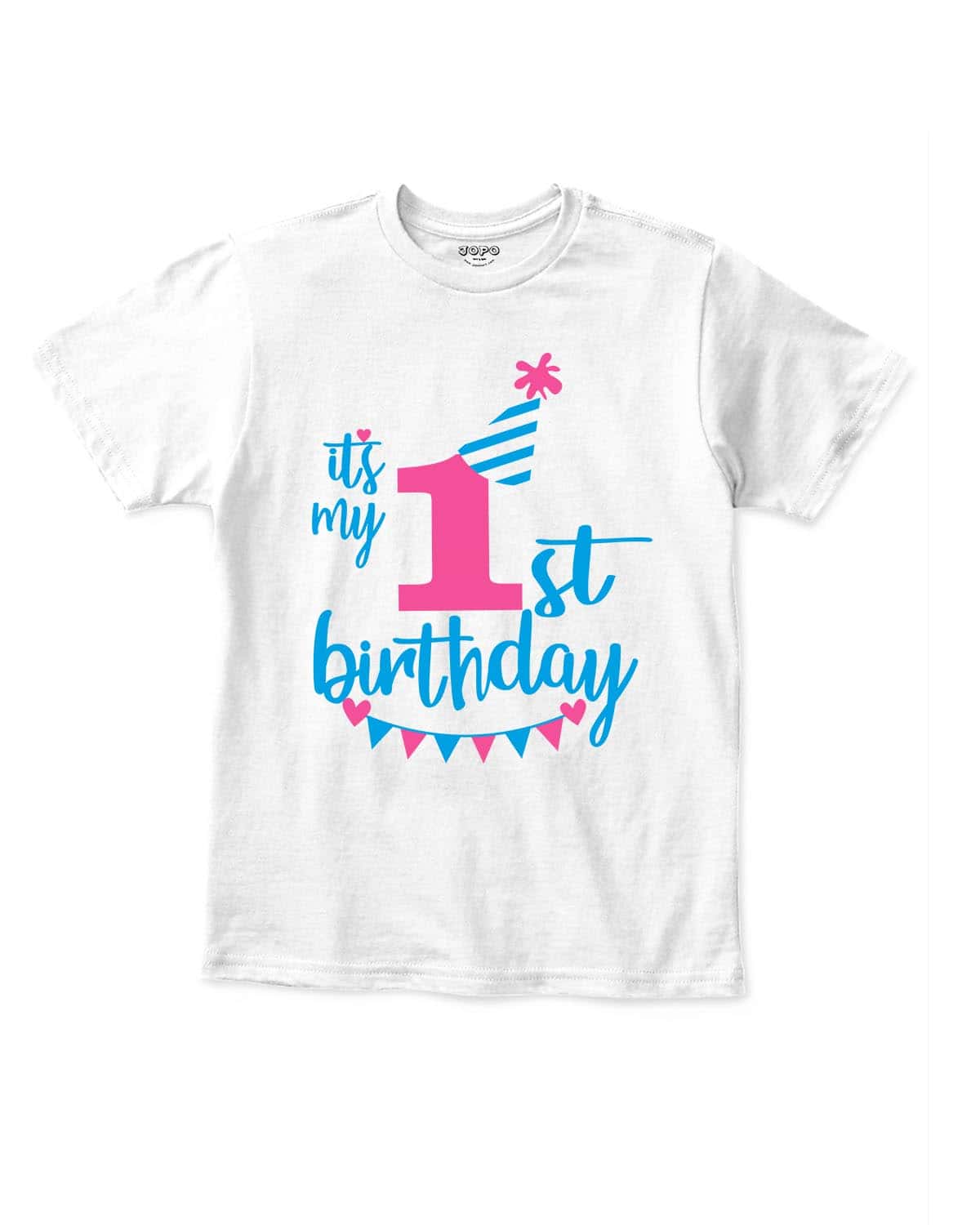 happy birthday printed kids tshirt 1 year