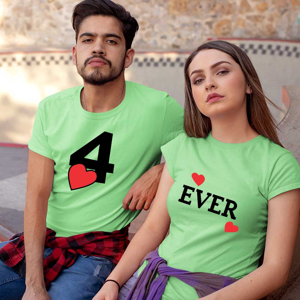 cotton couple t shirt combo same t shirt for couples couples tops mint green