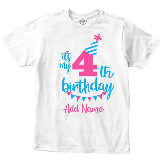 4 th birthday white