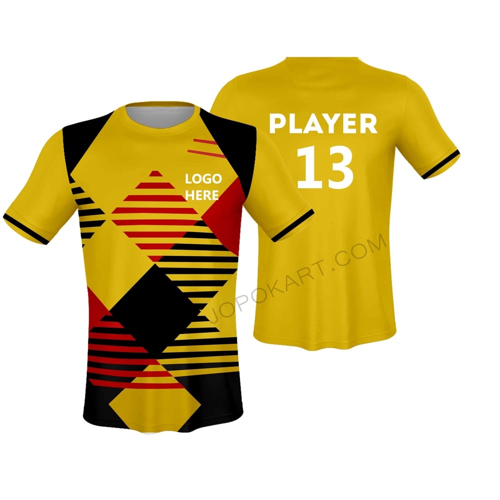 customised sports jersey team name player men yellow team