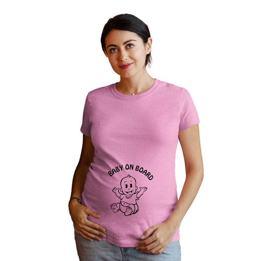 Baby on Board Maternity Pregnancy Announcement Tshirt