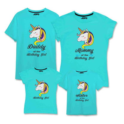 Unicorn Theme Family Matching TShirts