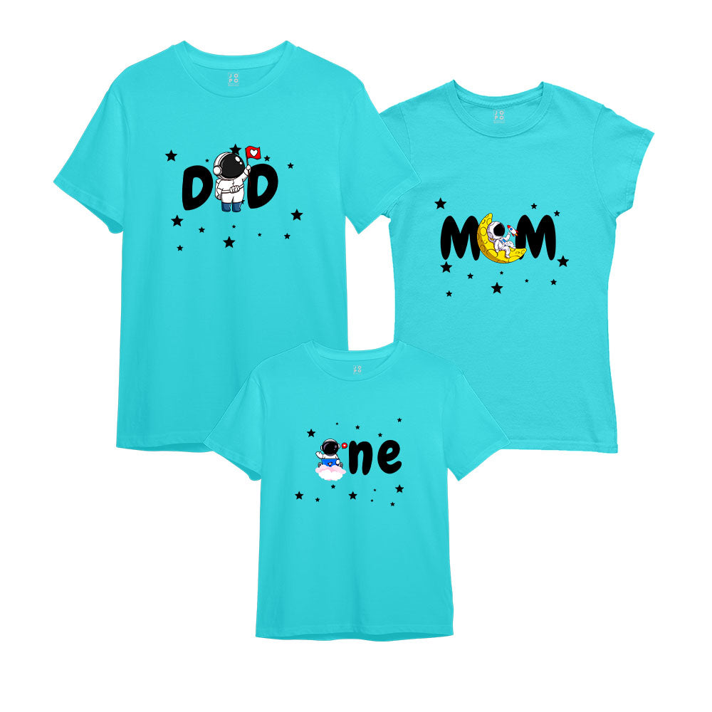 Space Theme Astronaut Matching Family Tshirts