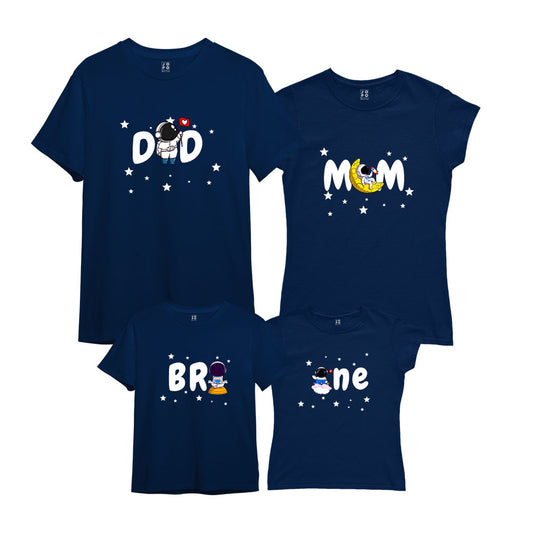 Space Theme Astronaut Matching Family Tshirts