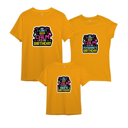 Happy Birthday Daddy Matching Family T-Shirts Set of 3 and 4 for Mom, Dad, Son & Daughter
