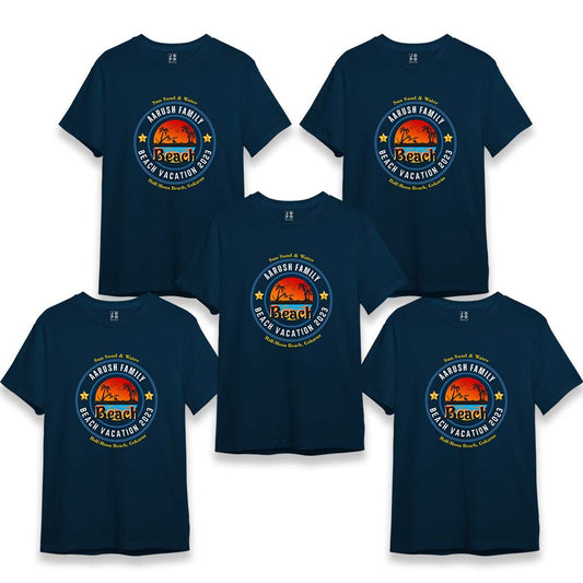 cotton t shirt design for group set of t shirts team t shirts family navy