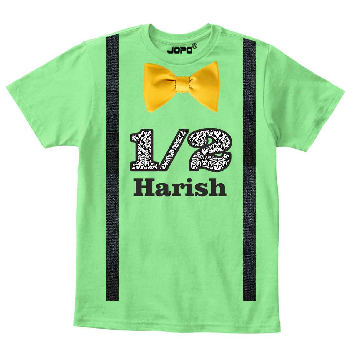 Bow and rope haf birthday BW Mint green
