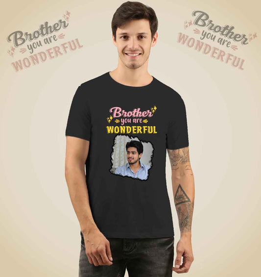 Custom Photo Printed Brother Tshirt Gifts for Rakshabandhan-Rakhi2021