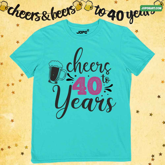 40&Fabulous Adult Birthday Party Tshirts Gifting Adult Birthday Funny Tshirts Men Women Customise Party Hard