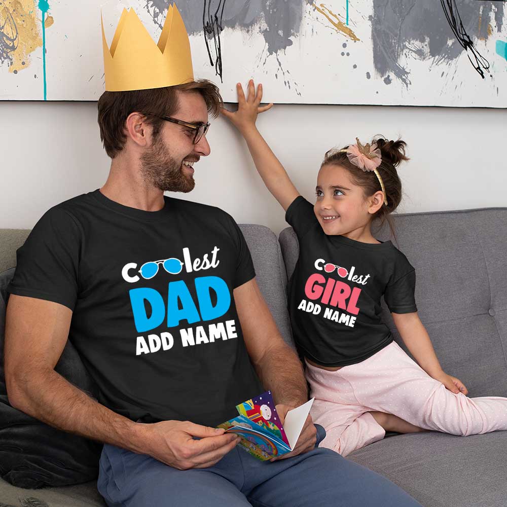 Coolest dad girl add name black