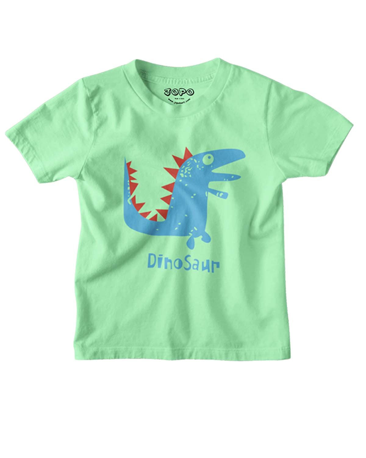 mint green dinosaur t shirt kid