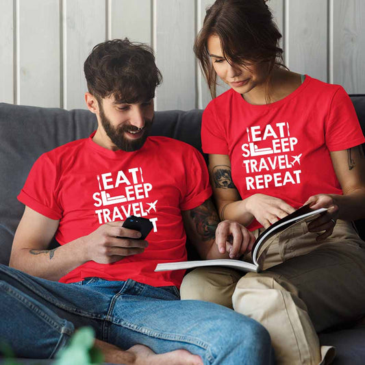 cotton t shirt print for couples  twin t shirt for couple cute couple tshirt red