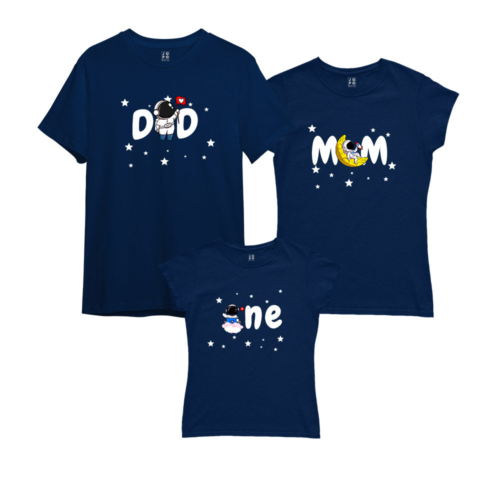 Space Theme Astronaut Matching Family Tshirts